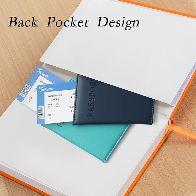 deli A5 Lined Journal Notebook, 160 Pages Hardcover Writing Notebook, 5.5"x8.2" College Ruled Notebook for Office, School, Work Notes (Orange)