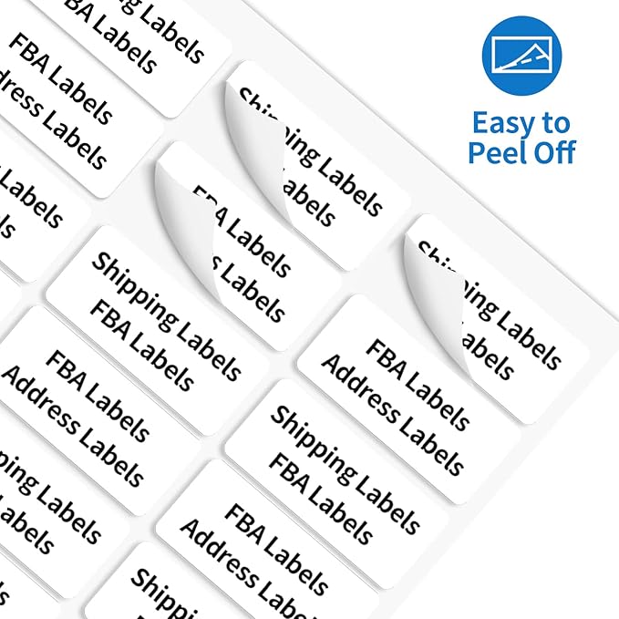BESTEASY 30-up 500 Sheets 1" X 2-5/8" Address Shipping Labels for Laser and Inkjet Printers, FBA Product Labels (15000 Labels)