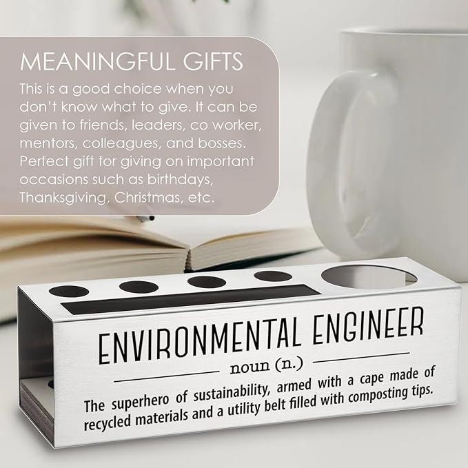Environmental Engineer Definition Gifts for Women, Men, Environmental Engineer Desk Decor Pen Pencil Holders WCC41