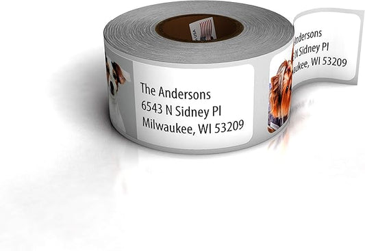 Customized Personalized Address Labels - Made in The USA by Kenco (250 Labels, Puppies)