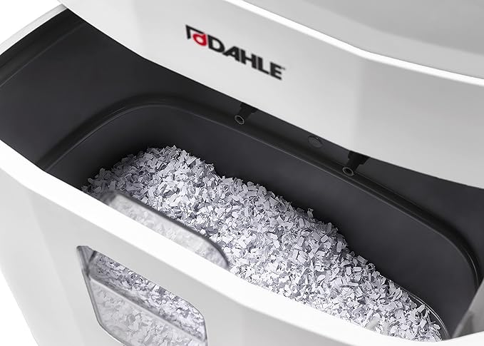 Dahle PaperSAFE PS 380 Paper Shredder, Oil Free, Jam Protection, Security Level P-4, 15 Sheet Max, Shreds CDs, Staples, Paper Clips & Credit Cards