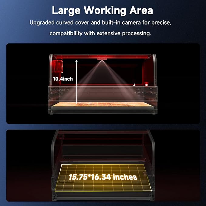 Creality Laser Engraver Enclosed, Falcon2 Pro 40W Output Laser Cutter, 25000mm/min Speed Laser Cutter Machine with Air Assist, Auto Fan, Camera Positioning for Wood and Metal