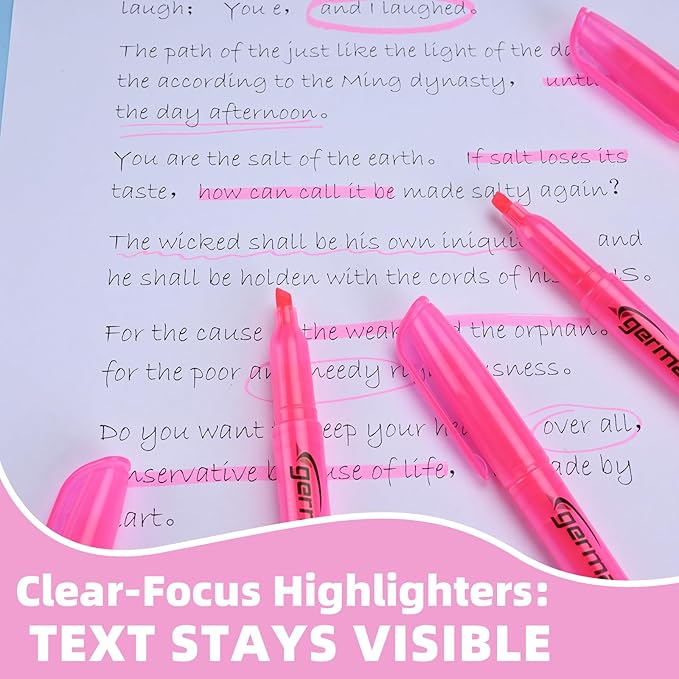 Highlighters 36 Pack, Chisel Tip Pink Highlighter Bright Colors, Quickly Drying, Perfect for Students Kids Adults Highlighting in Classroom, School, Office