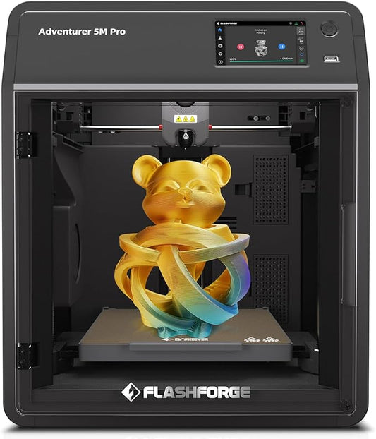 FLASHFORGE Adventurer 5M Pro 3D Printer, One-Click Auto-Printing Max 600mm/s High-Speed with 0.4/0.6mm Nozzle Bundle, CoreXY Structure & Silent Printing, Remote APP Control & Camera Surveillance