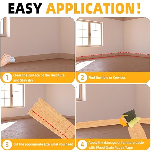 GSCIT Club Maple Wallpaper, 15.7 inch X 15ft Self Adhesive Wood Grain Repair Tape Patch for Tables, Chairs, Baseboards, Doors, Windows, Floors, Handicraft DIY.