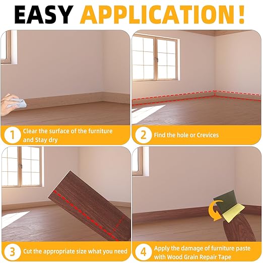 GSCIT Club Cherry Wallpaper, 2.4 inch X 25ft Self Adhesive Wood Grain Repair Tape Cherry Repair Patch for Tables, Chairs, Baseboards, Doors, Windows, Floors, Handicraft DIY.