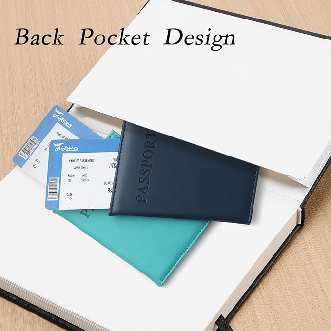 deli 6-Pack Black Lined Journal Notebook, 160 Pages Hardcover Writing Notebook, A5 (5.5"x8.2") College Ruled Notebook for Office, School, Work Notes