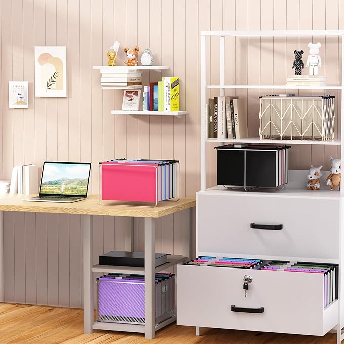 Extra Capacity Legal Size Plastic Hanging File Folders,12 Pack Reinforced Legal Size Hanging Folder with Heavy Duty 2 Inch Expansion,for Bulky Files, Medical Charts,Assorted Colors