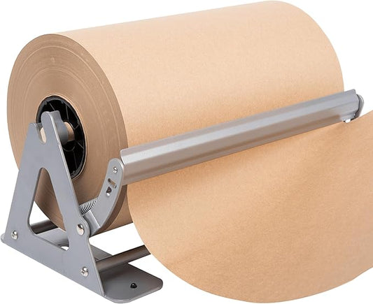 DIY Crew 12 Inch Paper Roll Dispenser and Cutter - Heavy-Duty Wall Mountable, Non Slip Tabletop - Kraft, Freezer, Butcher Paper - Up to 1000ft Rolls