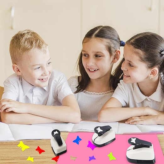 Butterfly Punch, Butterfly Hole Punch, Butterflies Paper Punch, Hole Puncher for Paper Crafts, Cardstock, Scrapbooks, 1 inch, 5/8 inch, 3/8 inch Paper Punches for Crafting