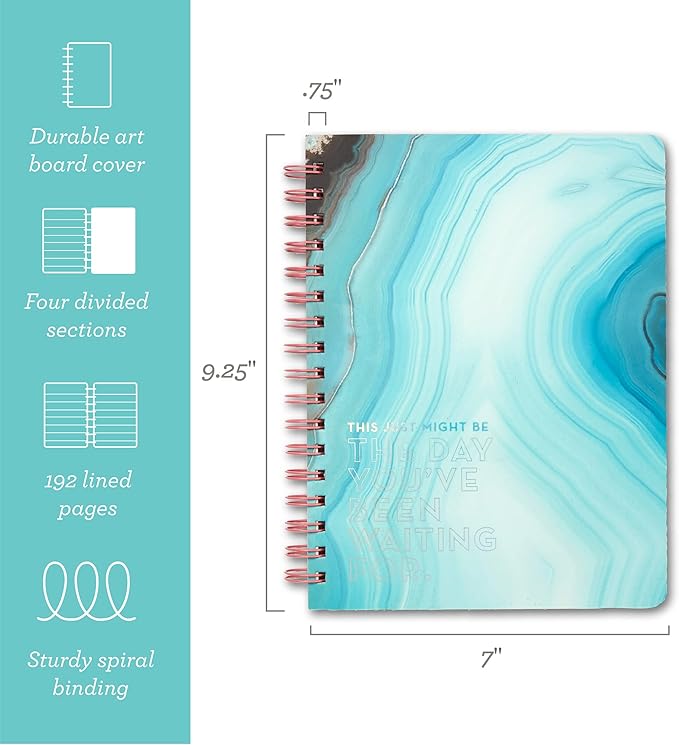 Compendium Spiral Notebook - This just might be the day you've been waiting for. — A Designer Spiral Notebook with 192 Lined Pages, College Ruled, 7.5”W x 9.25”H