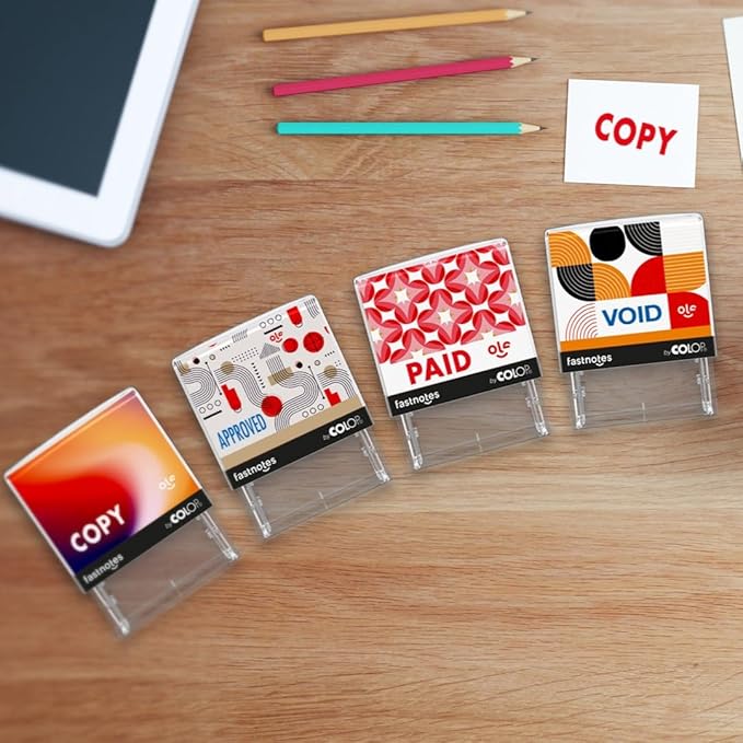 Fastnotes Confidential Self-Inking Rubber Stamp by COLOP - Great for Office Documents, Notary, Warehouse, Accounting Paperwork, Business, and Legal Documentation - Red Ink (Confidential- Red)