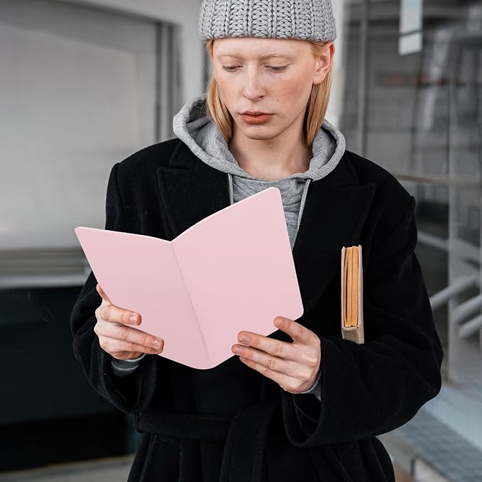 Ddaowanx Notebooks, Journals in Bulk, Blank Paper Sketchbooks, 72 Pages, 36 Sheets, 80GSM, 8.3x5.5 Inch, A5 Size, Travel Writing Notebooks Journal for Office School Supplies (Blank-48pack, 8 Colors)