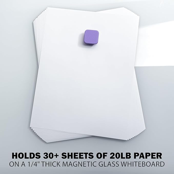 Glassboard Studio MiniBar Magnet - Strong Neodymium Rare Earth Magnets for Fridge, Whiteboard, Locker & Magnetic Glassboards - Ideal for Crafting & Office Use - Strong Fridge Magnets (Cobalt Blue, 12)