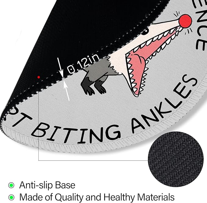 Funny Opossum Possum Mouse Pad, Small Round Mousepads, Mini Travel Mouse Mat for Wireless Computer Laptop, Work Office Coworker Colleague Desk Accessories, 8.6 x 8.6 inch