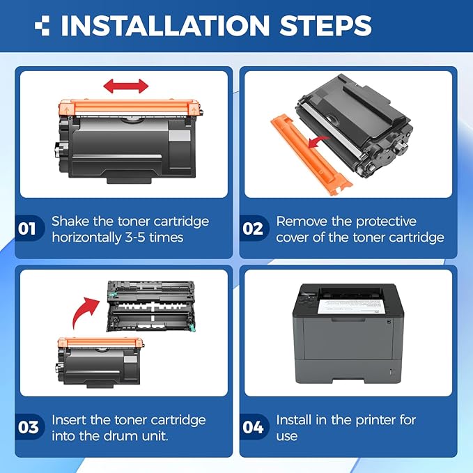 DR820 Drum Unit (Not Toner) Replacement for Brother DR-820 Imaging Drum Compatible for HL-L6200DW L6200DWT L5200DW L5100DN L5000D L6400DW MFC-L5800DW L5700DW L6700DW L6800DW DCP-L5600DN Printer 2-Pack
