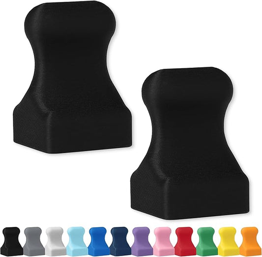 Glassboard Studio MiniPawn Magnet - Strong Neodymium Rare Earth Magnets for Fridge, Whiteboard, Locker & Magnetic Glassboards - Ideal for Crafting & Office Use - Strong Fridge Magnets (Jet Black, 2)