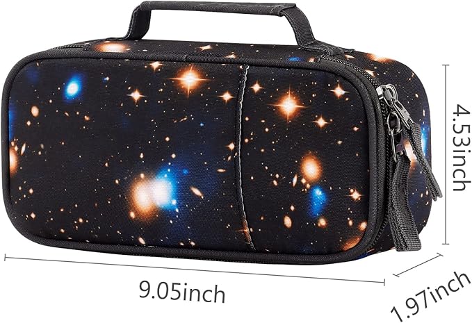 Choco Mocha Galaxy Pencil Case for Boys, Soft Pencil Case Kids Pencils Pouch for Kindergarten Boys, Black