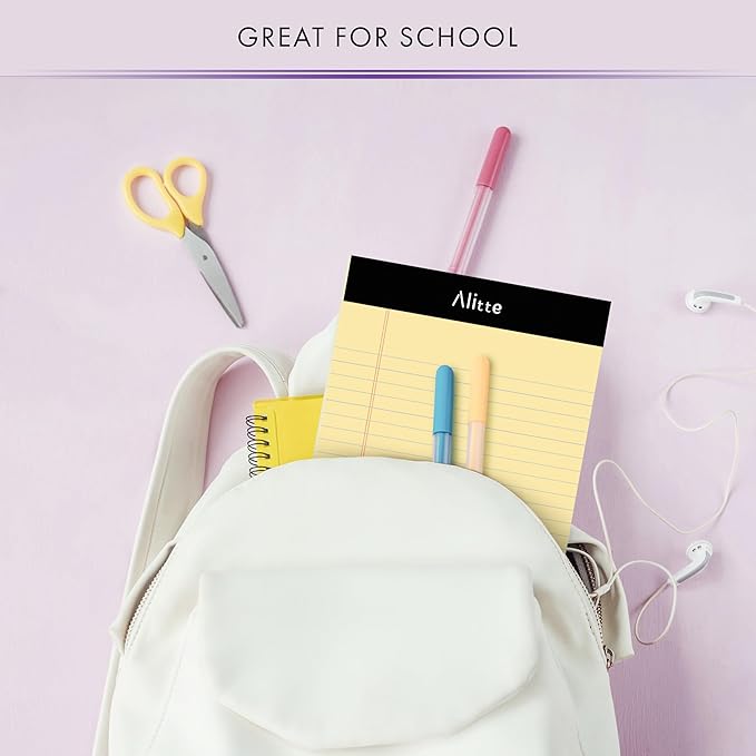 Colored Legal Notepads 5x8, Pack of 12- Perforated Narrow Ruled Writing Pad - Premium Thick Paper, No Ink Bleeding - Legal Pads For Home, Office, School, Business - 50 Sheets Per Notebook