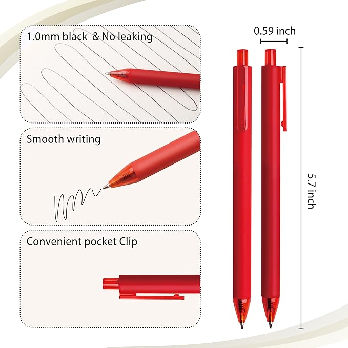 CRYLLIS Pens Bulk, 50Pack Black Pens,Black Ink Ballpoint Pens for Smooth Writing,No Smear,Office Supplies,Back to School Gifts,School Teacher,1.0mm