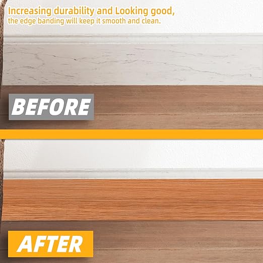 GSCIT Club Red Oak Wallpaper, 23.6 inch X 15ft Self Adhesive Wood Tape Grain Repair Patch for Tables, Chairs, Baseboards, Doors, Windows, Floors.