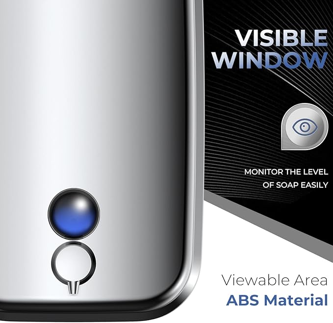 Commercial Soap Dispenser Wall Mount Stainless Steel Soap Dispensers Liquid Manual Anti-Leak Pump Hand Soap Dispenser for Bathroom Kitchen Silver (28 fl.oz./800ml)