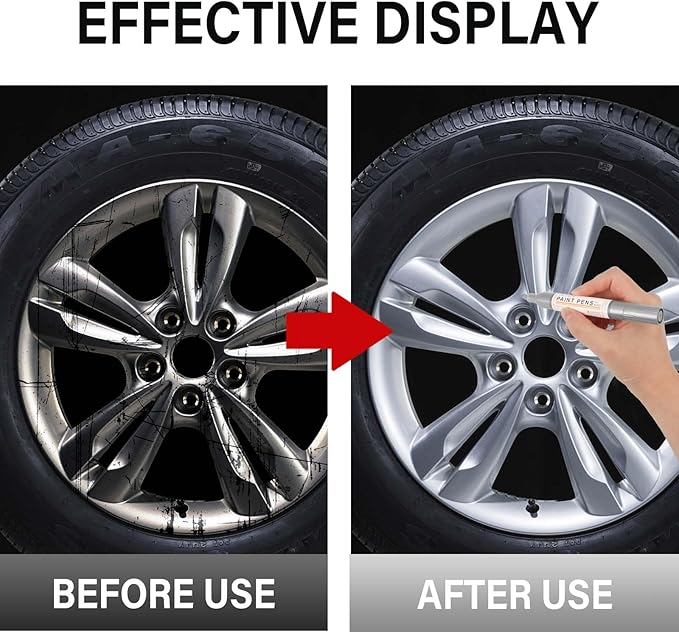 Betem Oil Based Paint Markers, Dual Tip Paint Pens(0.7mm & 3mm), Gold Silver Permanent Paint Marker Pen, Waterproof, Quick Dry, for Fabric, Rock Painting, Wood, Plastic, Metal, Canvas (2Gold2Silver)