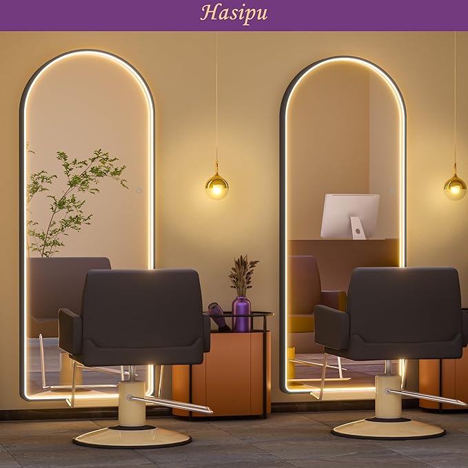Hasipu 63" x 22" Led Mirror - Full Length, Arch Design, Wall Mounted with Dimming & 3 Color Modes