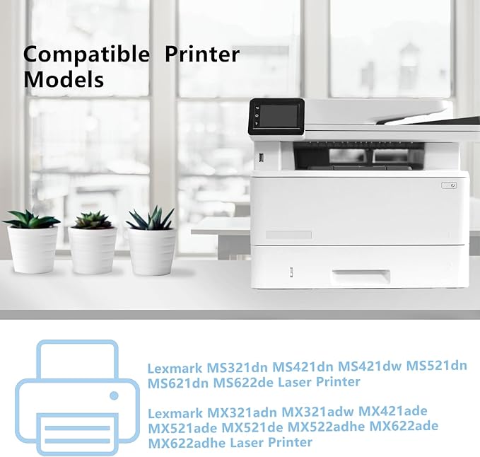 High Yield 56F1000 Black Toner Cartridge Compatible with Lexmark 56F1000 56F000G Toner Cartridge for MS321 MS421 MS521 MS621 MX521 MX522 MX622 MS622 MX321 MX421 Laser Printer(6,000 Pages)