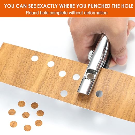 Hole Punch 3/8 inch-10mm Single Hole Punch,Heavy Duty Hole Puncher Single,Paper Punch Portable Hand Held Long Hole Puncher for Paper Cards Plastic Cardboard