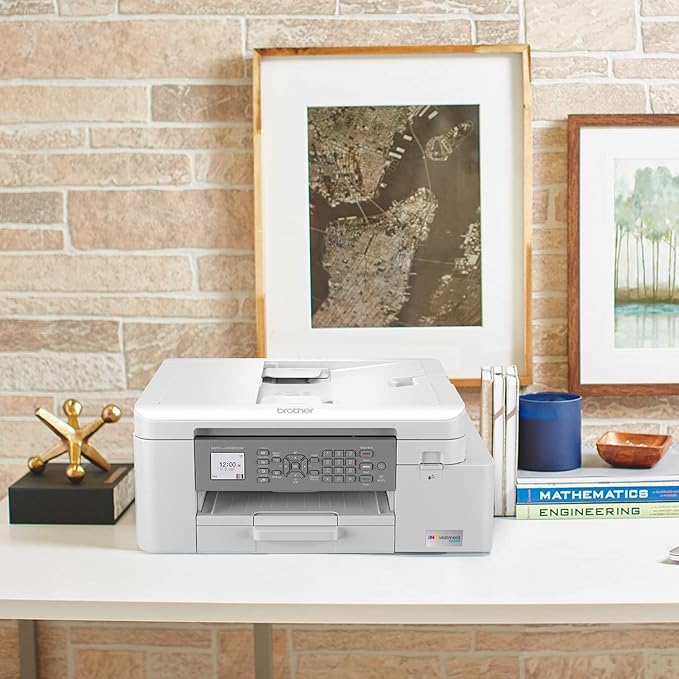 Brother MFC-J4335DW INKvestment Tank All-in-One Printer with Duplex and Wireless Printing Plus Up to 1-Year of Ink in-Box (Renewed Premium), White