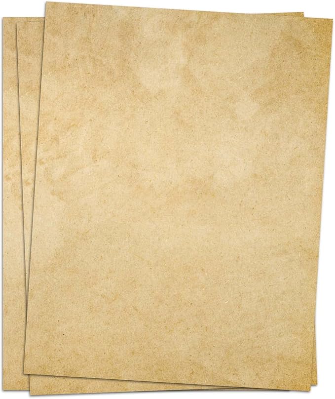 Cheericome Vintage Antique Letterhead Paper, 200 Sheets Double-Sided, 8.5" x 11", Victorian Style, Vintage Color
