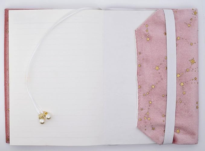 BLBMH Book Covers for Paperbacks Fit for 5.5x8.5 inch Book Bible Adjustable Book Sleeve Cover for Women Over 15 Soft Cloth Protector for Bible Novels - Stars Pink