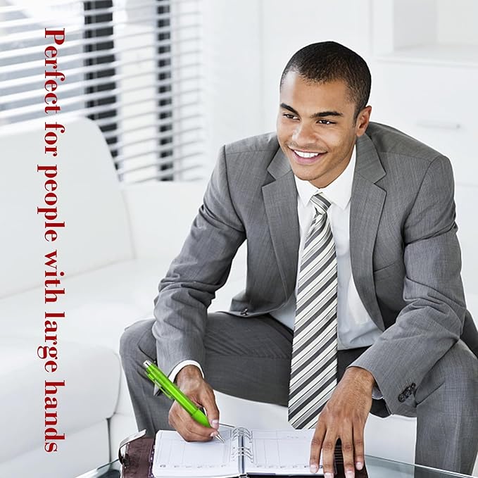 Big Fat Pens - Enhanced Writing Stability for Arthritis and Elderly Easy Thick Grip 3pcs Green