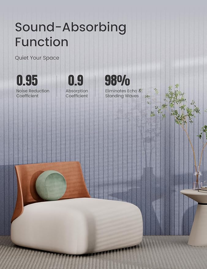 Bumusty Large Cork Board Alternative-47 x35 Felt Bulletin Board Tiles, with 30 Pushpins, 70 Adhesive Tabs, 12-Pack Slat Wall Paneling, Cork Boards for Office Push Pin Board Felt Board-Soft Periwinkle