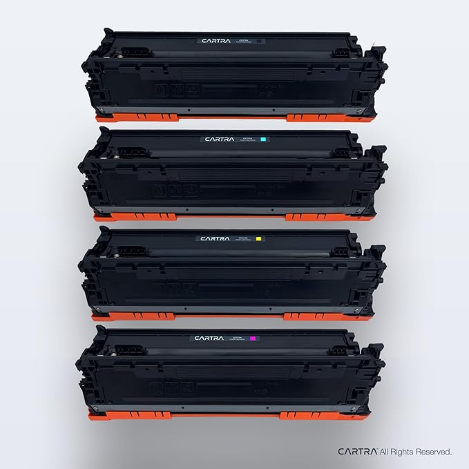 CARTRA 650A Toner Cartridges 4 Pack Compatible Replacement for HP 650A Toner Cartridges, Works with Printer Series CP5525 CP5525dn CP5525n CP5525xh M750dn M750n M750xh | Black Cyan Yellow Magenta
