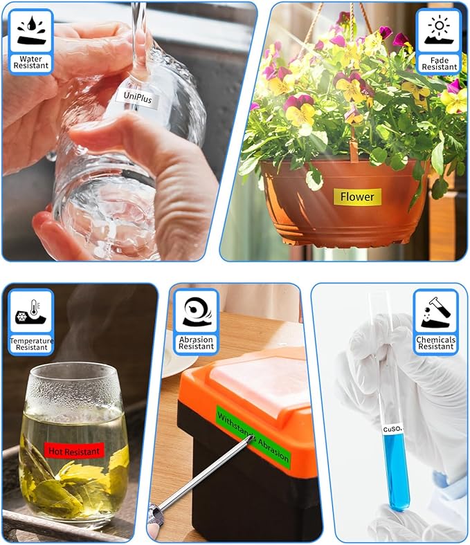 Compatible for Brother TZe-141 TZe-241 TZe-441 TZe-541 TZe-641 TZe-741 18mm 3/4 Inch TZ Laminated Tape for P Touch PT-D410 PT-D400 PT-D600 PT-D610BT PT-P700 PT-1830 Label Maker, 6-Pack