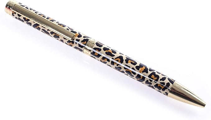 Graphique Cheetah Fashion Pen - 5.5" Ballpoint Pen with Refillable Black Ink, Twist-Top Pen, Makes a Beautiful and Unique Gift