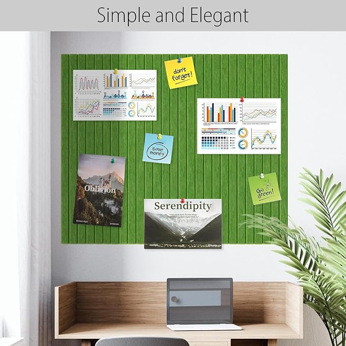 Cork Boards for Walls 48" x 36" Felt Board Alternative, 12 Pack Felt Wall Tiles Bulletin Board, Large Cork Board for Office Pin Board Tack Board Cork Boards