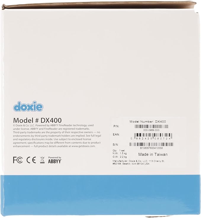 Doxie Pro DX400 - Duplex Document Scanner and Receipt Scanner for Home and Office with Amazing Software for Mac and PC