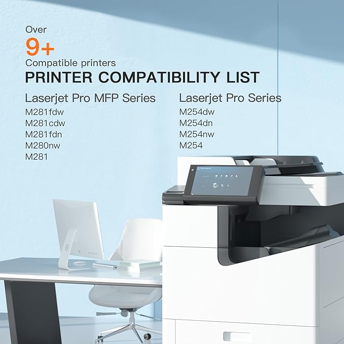 E-Z Ink Compatible 202X High Yield Replacement for HP 202X Toner Cartridges 202A CF500X CF500A with Chip to Use with HP Color Pro MFP M281fdw M281cdw M281fdn M254dw M254 M281 (4-Pack) ﻿