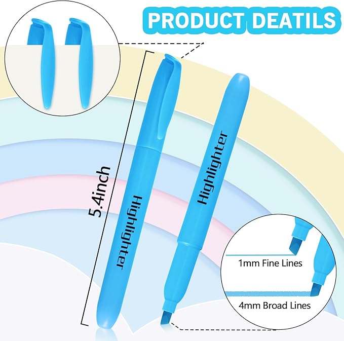 Duchong 240 Highlighters Bulk, Highlighters Assorted Colors for Adult Kids, Chisel Tip Dry-Quickly No Bleed Highlighter, Office Classroom Must Have, School Supplies for Teachers