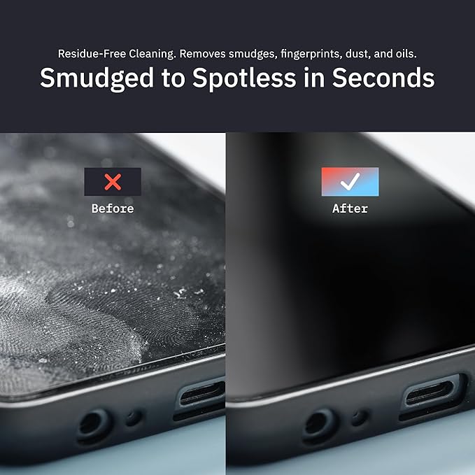 Elite Tech Gear 4-Pack Microfiber Cloth Set - 12"x12" Oversized Washable & Durable Wipes for Glasses, Lenses, Electronics & Screens - Glasses Cleaner Cloth