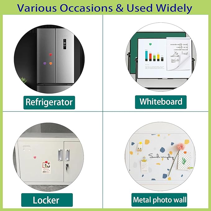 Fridge Magnets Refrigerator Magnets, 10 Pcs Magnet Small Magnets Strong Magnets Heavy Duty Magnets for Whiteboard, Colorful Mini Cute Magnets for Fridge Locker Kitchen Office (10 Colors, Heart)