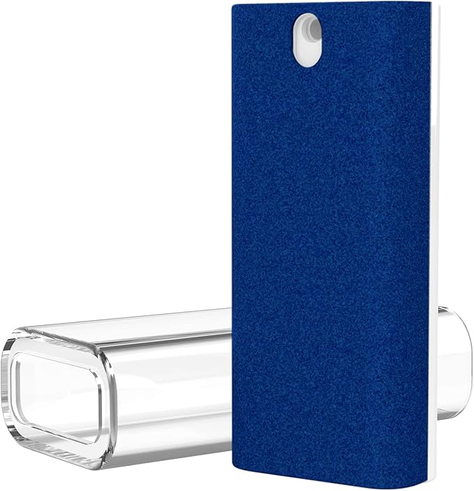 CLICK CLEAN Touchscreen Mist Cleaner, Screen Cleaner, All in One Screen Cleaner Spray with Microfiber and Phone Stand for All Phones, Laptop and Tablet Screens (Dark Blue)