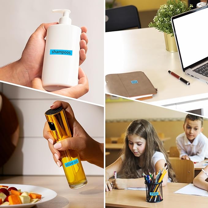 Compatible for Brother P-Touch M Tape M-K531 MK531 M531 MK-531 Black on Blue Label Tape 0.47" (12mm) x 26.2ft 3 Pack