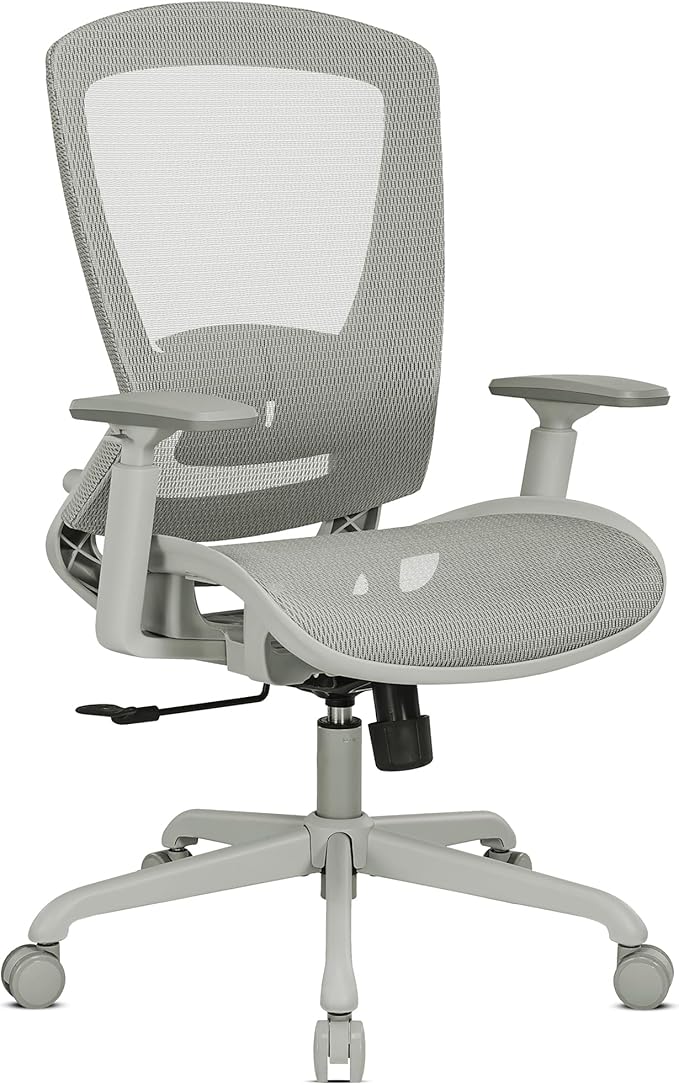 ELABEST T96 Mesh Office Chair,Ergonomic Computer Desk Chair,Sturdy Task Chair- Adjustable Lumbar Support & Armrests,Tilt Function,Comfort Wide Seat,Swivel Home Office Chair