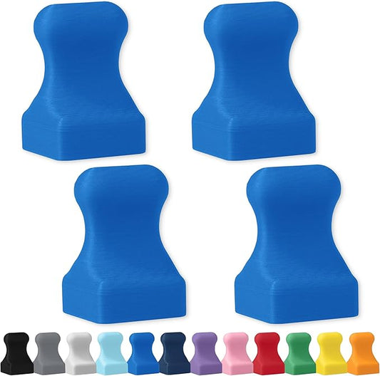 Glassboard Studio MiniPawn Magnet - Strong Neodymium Rare Earth Magnets for Fridge, Whiteboard, Locker & Magnetic Glassboards - Ideal for Crafting & Office Use - Strong Fridge Magnets (Cobalt Blue, 4)