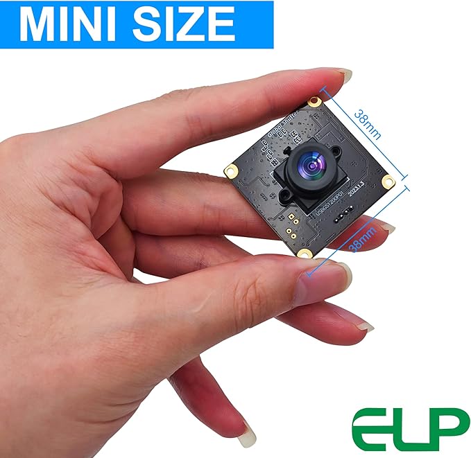 ELP High Speed Wide Angle Global Shutter USB Camera Module for Computer 1080P Mini UVC USB2.0 Webcam Board with 2.1mm Lens AR0234 High Frame 90fps Web PC Camera Board for Laptop Raspberry Pi