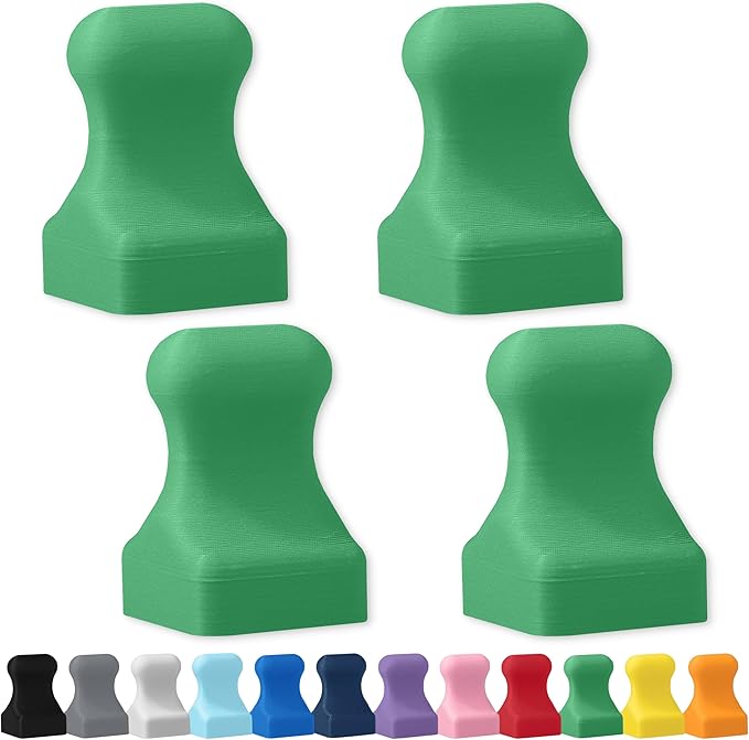 Glassboard Studio MiniPawn Magnet - Strong Neodymium Rare Earth Magnets for Fridge, Whiteboard, Locker & Magnetic Glassboards - Crafting & Office Use - Strong Fridge Magnets (Spring Green, 4)